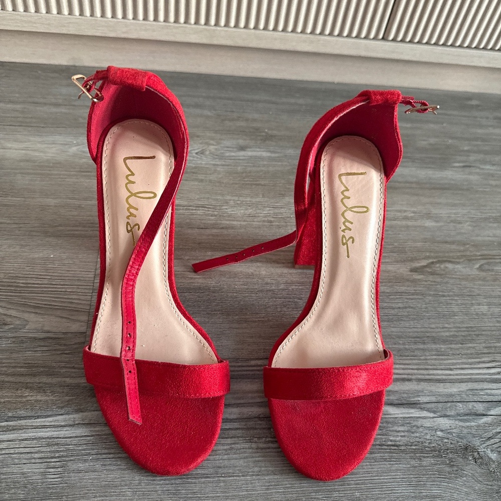 Lulus Red Heels Size 6